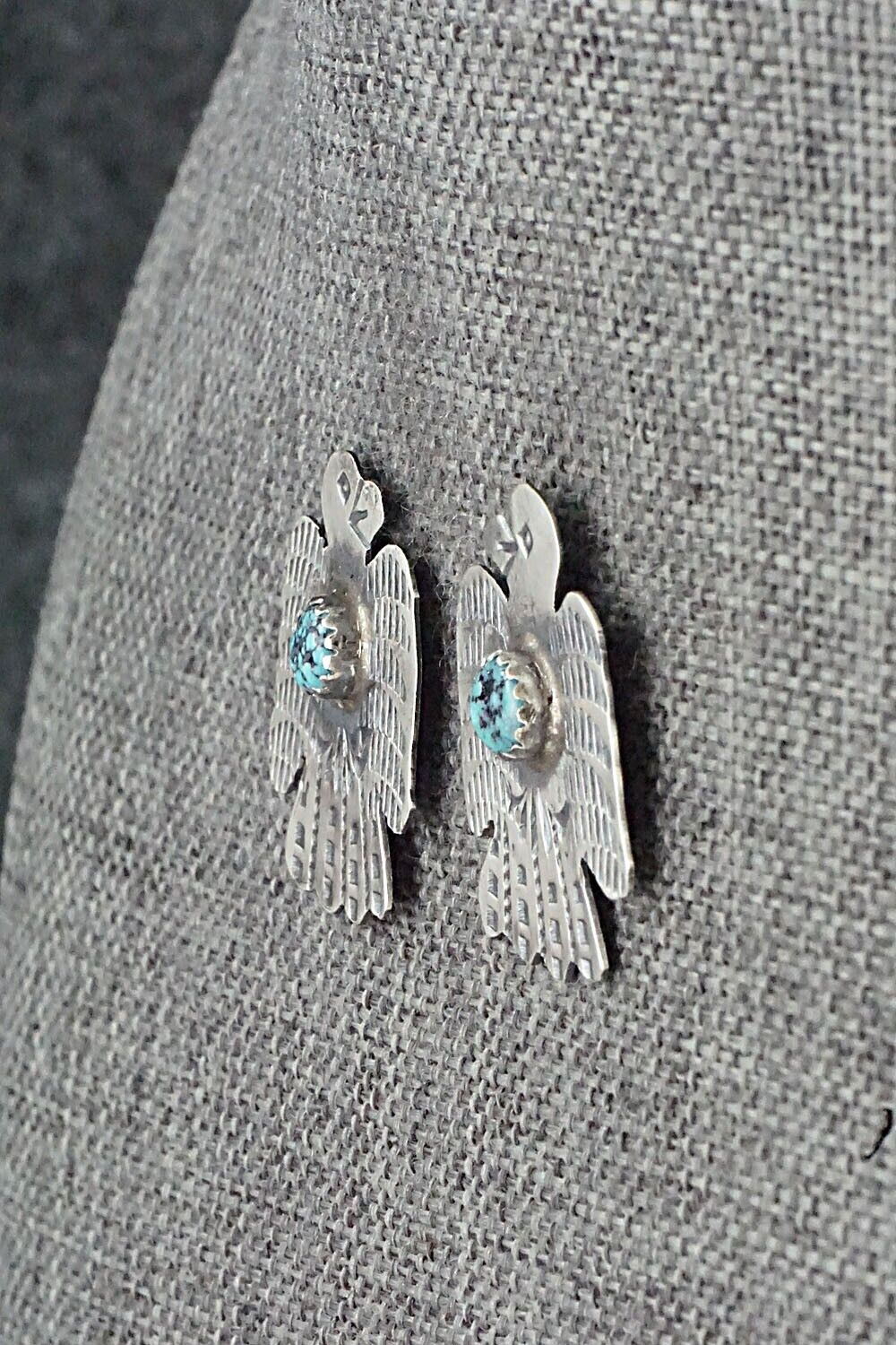 Turquoise & Sterling Silver Earrings - Gabrielle Yazzie