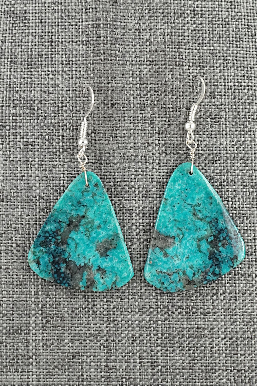 Turquoise & Sterling Silver Earrings - Louise Pete