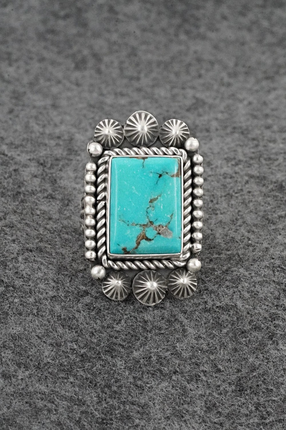 Turquoise & Sterling Silver Ring - Michael Calladitto - Size 10