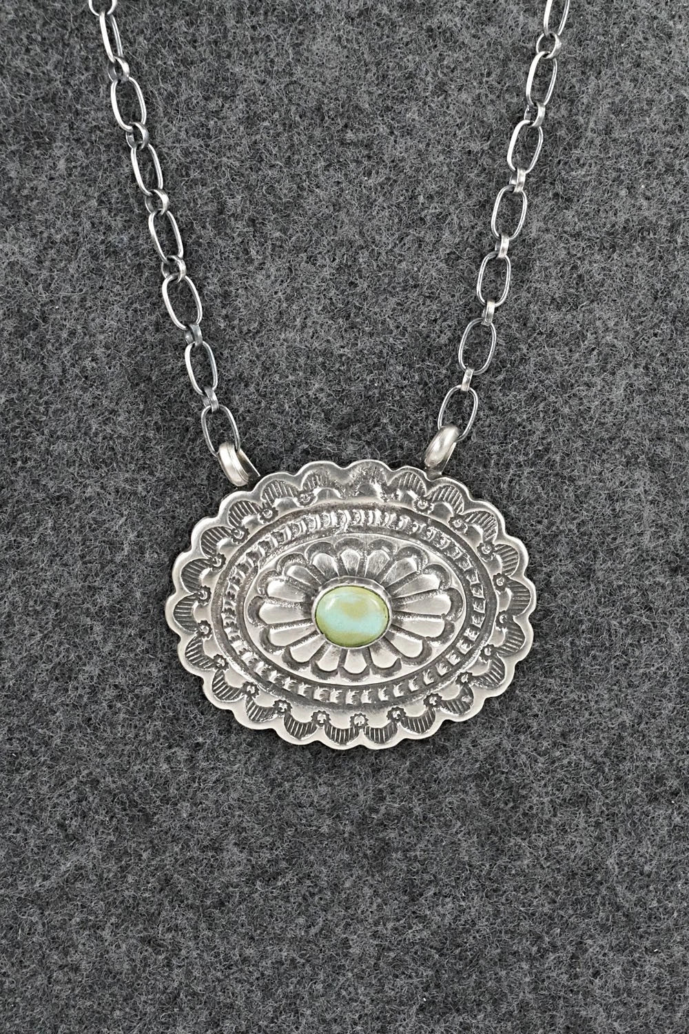 Turquoise & Sterling Silver Necklace - Adrienne Gordon