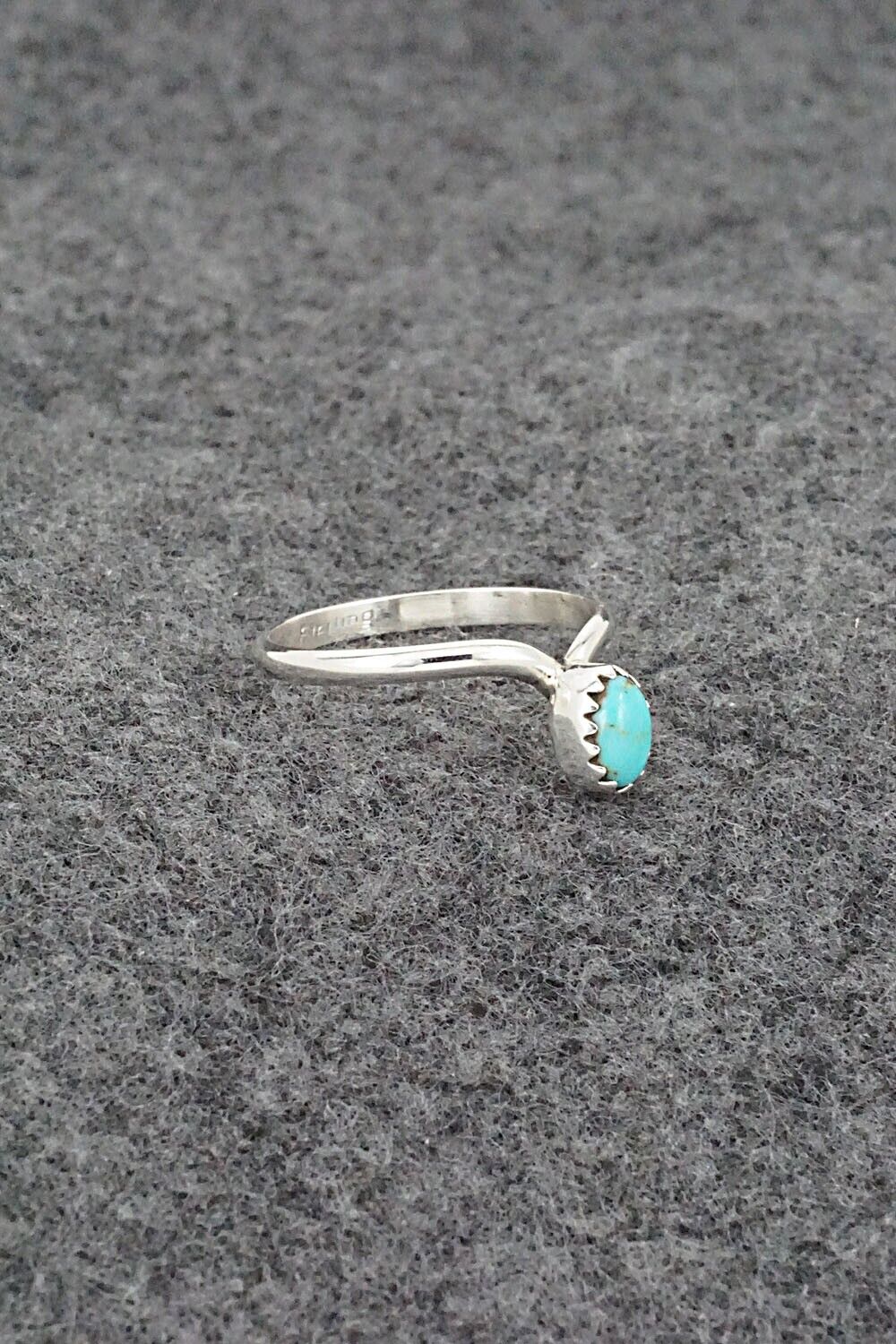 Turquoise & Sterling Silver Ring - Hiram Largo - Size 7.5