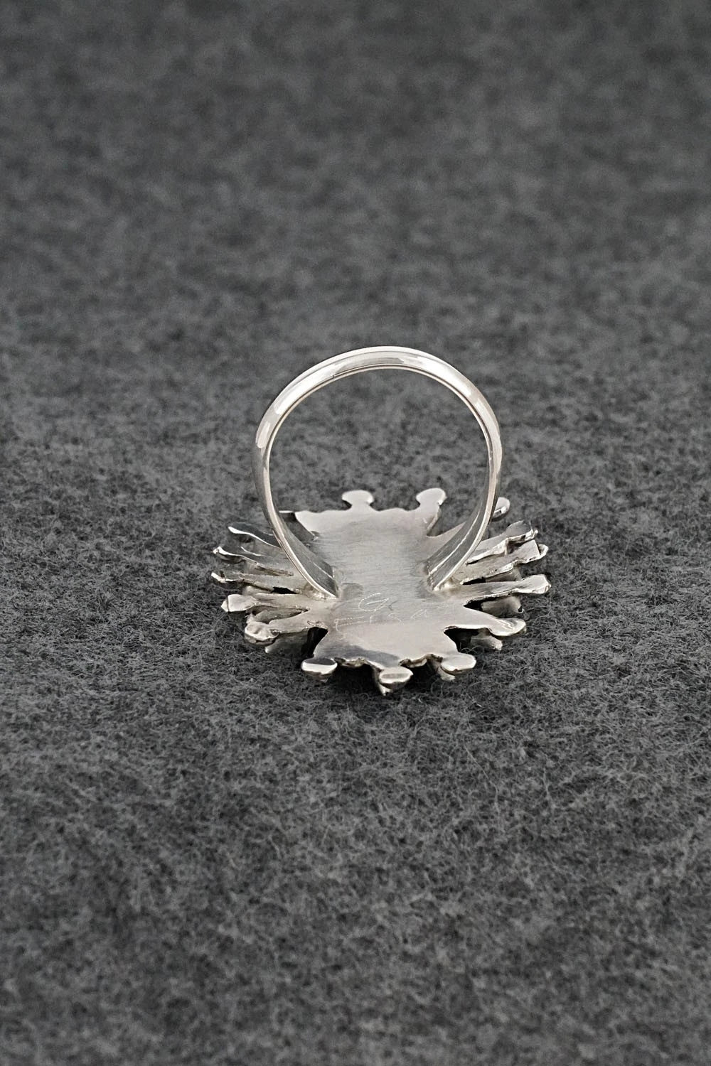 Turquoise & Sterling Silver Ring - Jack Etsate - Size 7.5