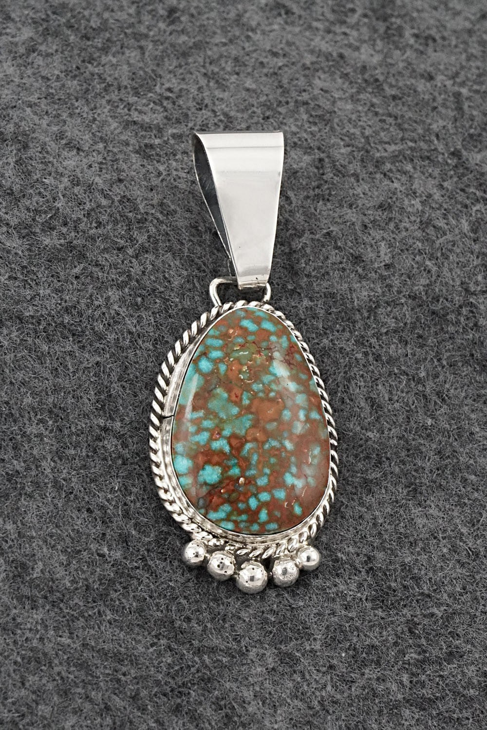 Turquoise & Sterling Silver Pendant - Rena Begay