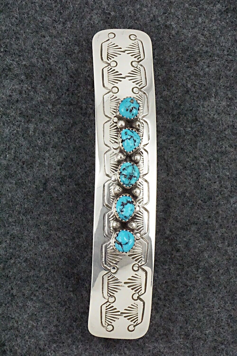 Turquoise & Sterling Silver Hair Barrette - Jolene Begay