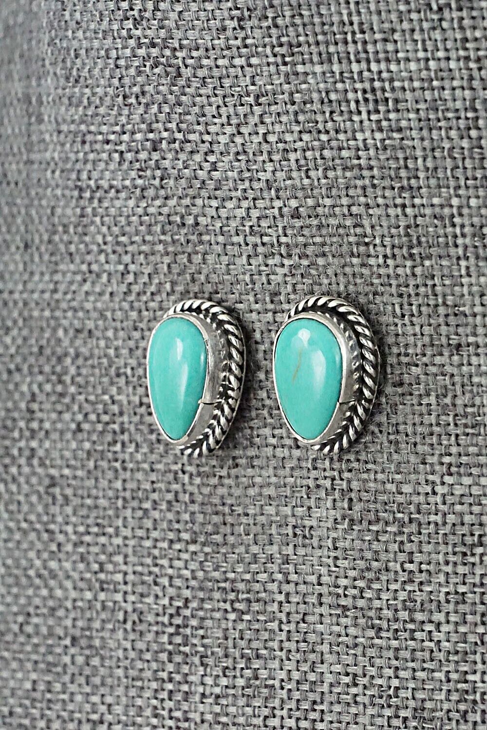 Turquoise & Sterling Silver Earrings - Marco Begaye