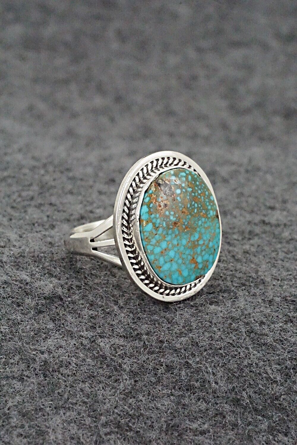 Turquoise & Sterling Silver Ring - Daniel Benally - Size 7.75