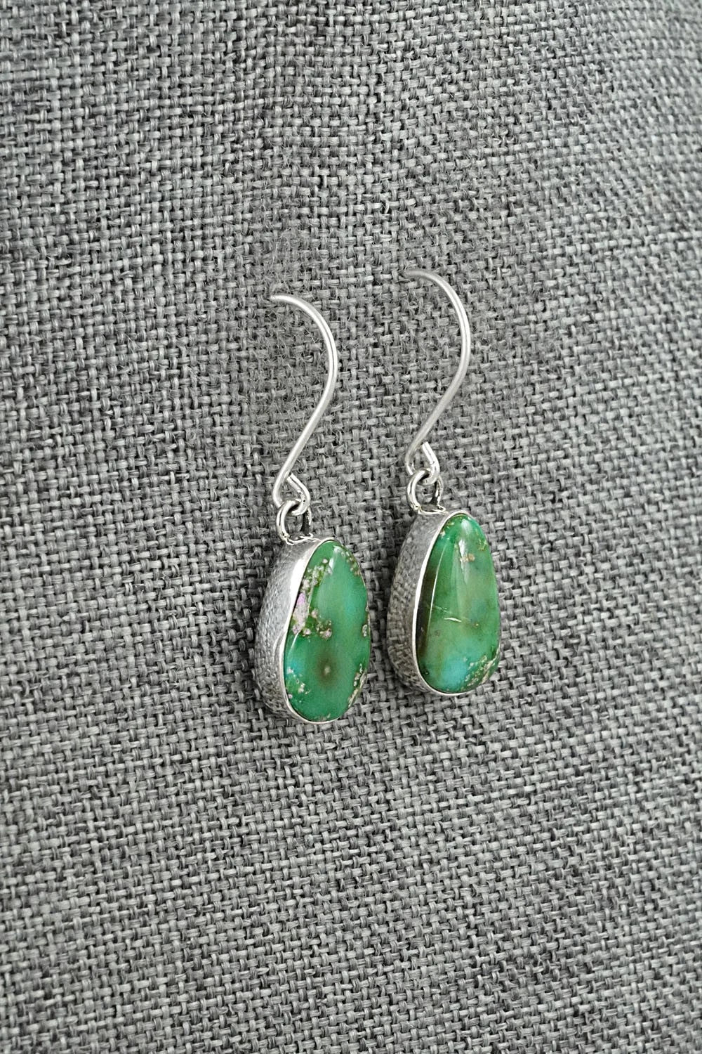 Turquoise & Sterling Silver Earrings - Eugene Gruber