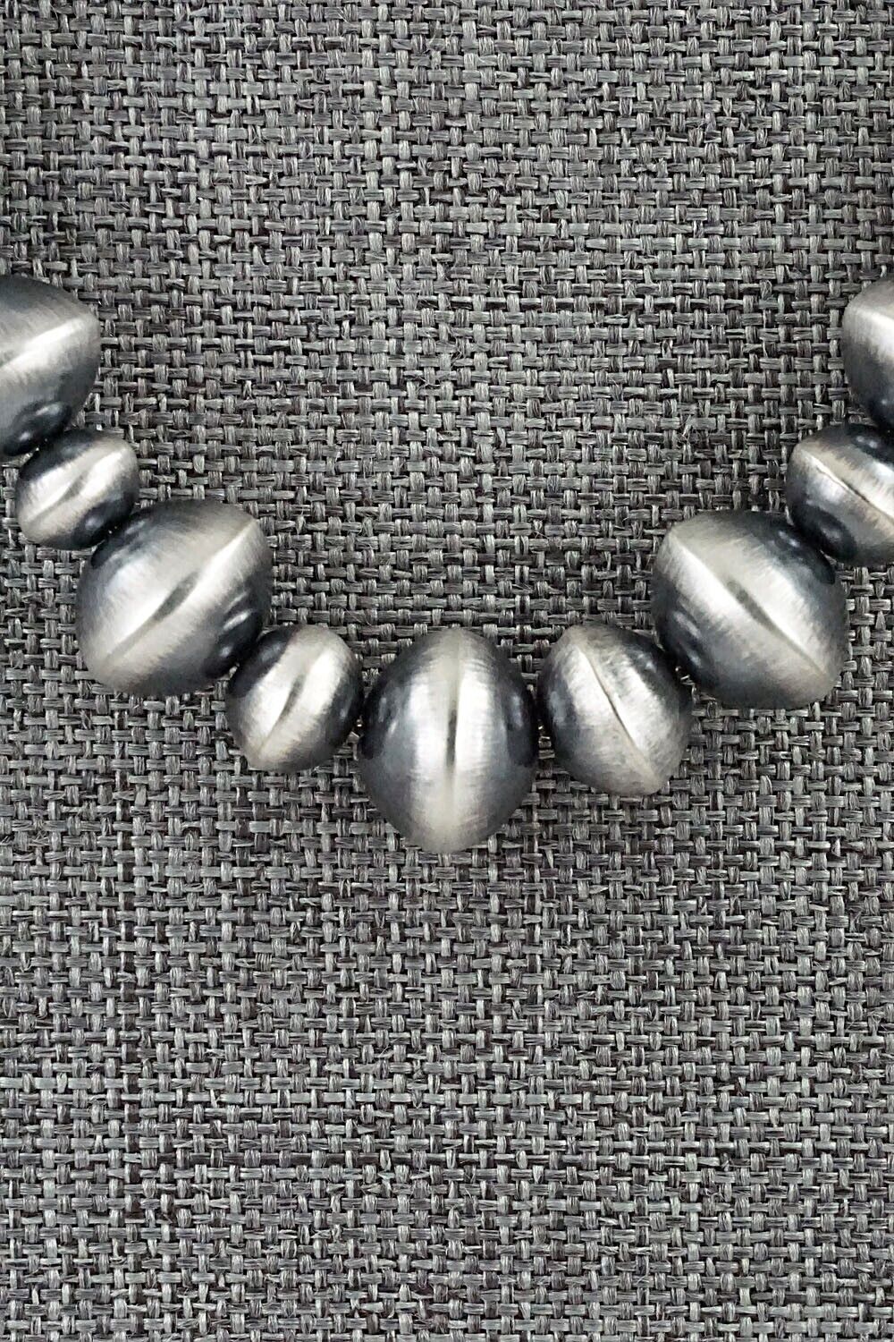 Sterling Silver Navajo Pearl Necklace 16" - Tonisha Haley