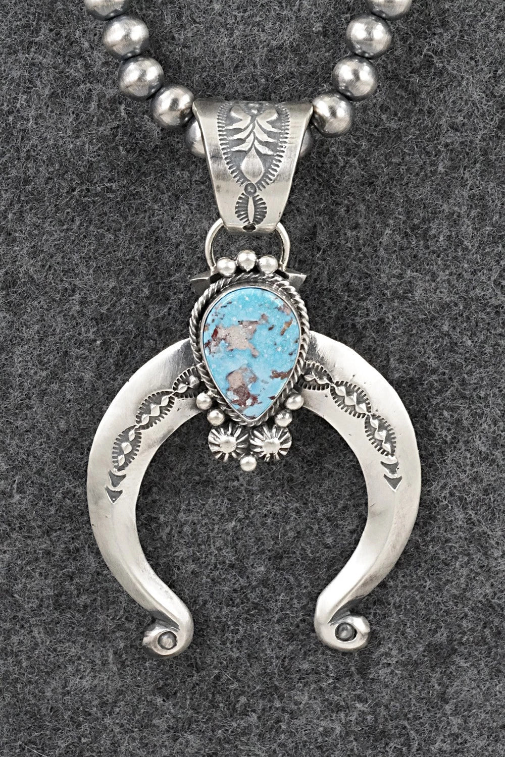 Turquoise & Sterling Silver Necklace - Samuel Yellowhair