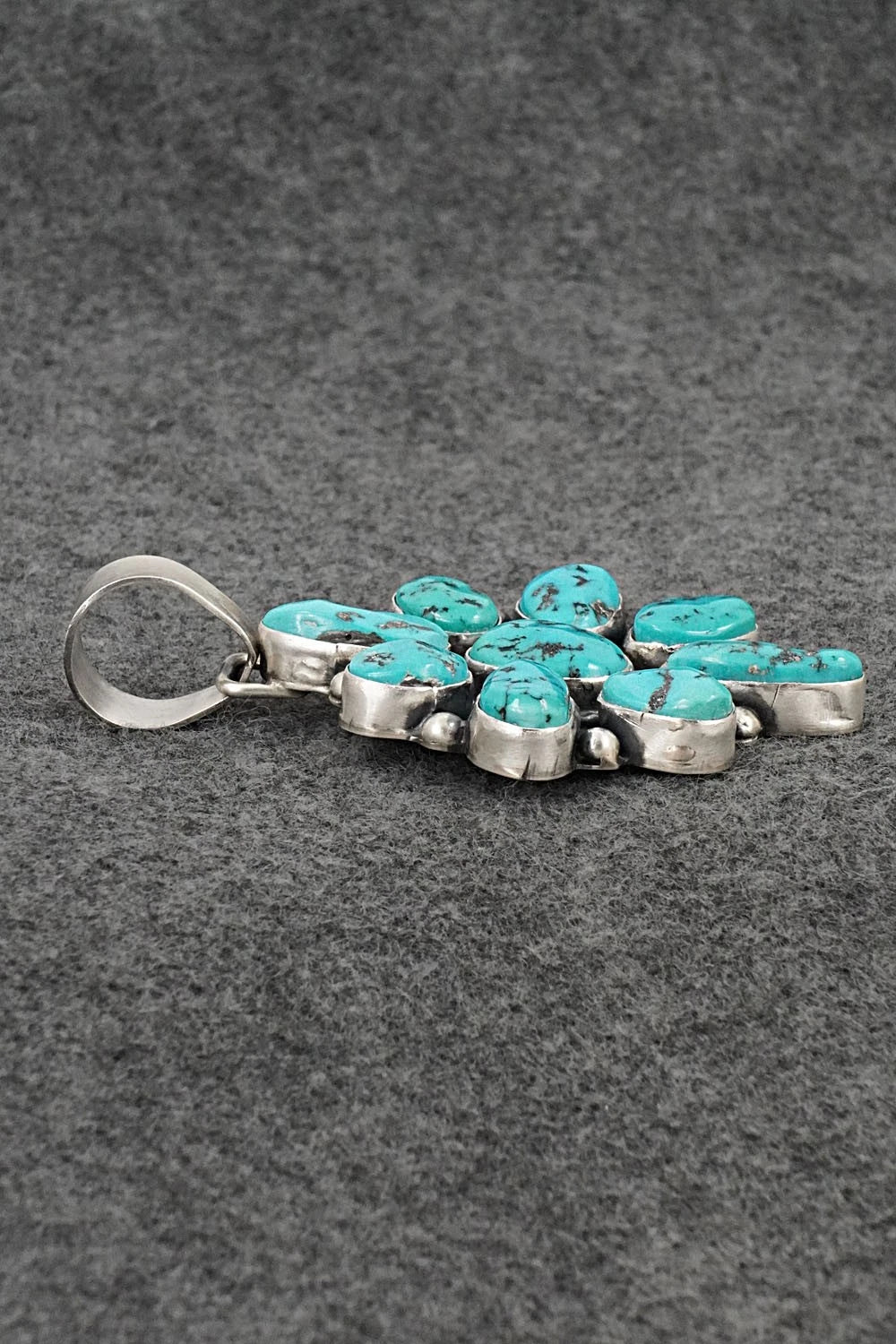 Turquoise & Sterling Silver Pendant - Bobby Johnson