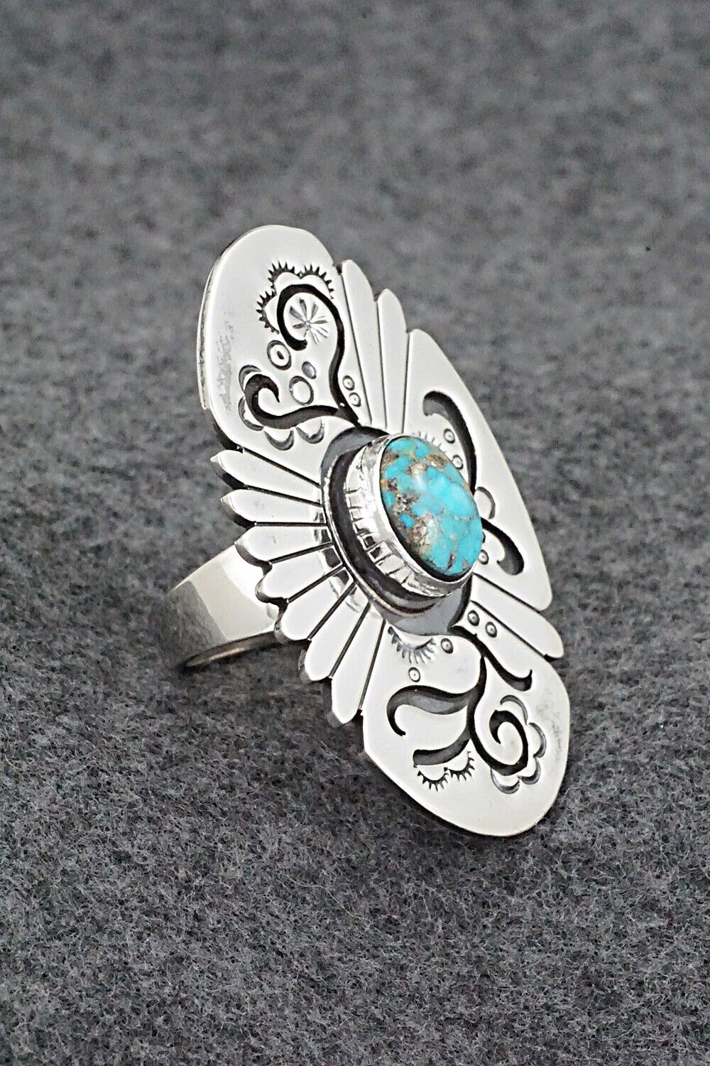 Turquoise & Sterling Silver Ring - Marita Benally - Size 9