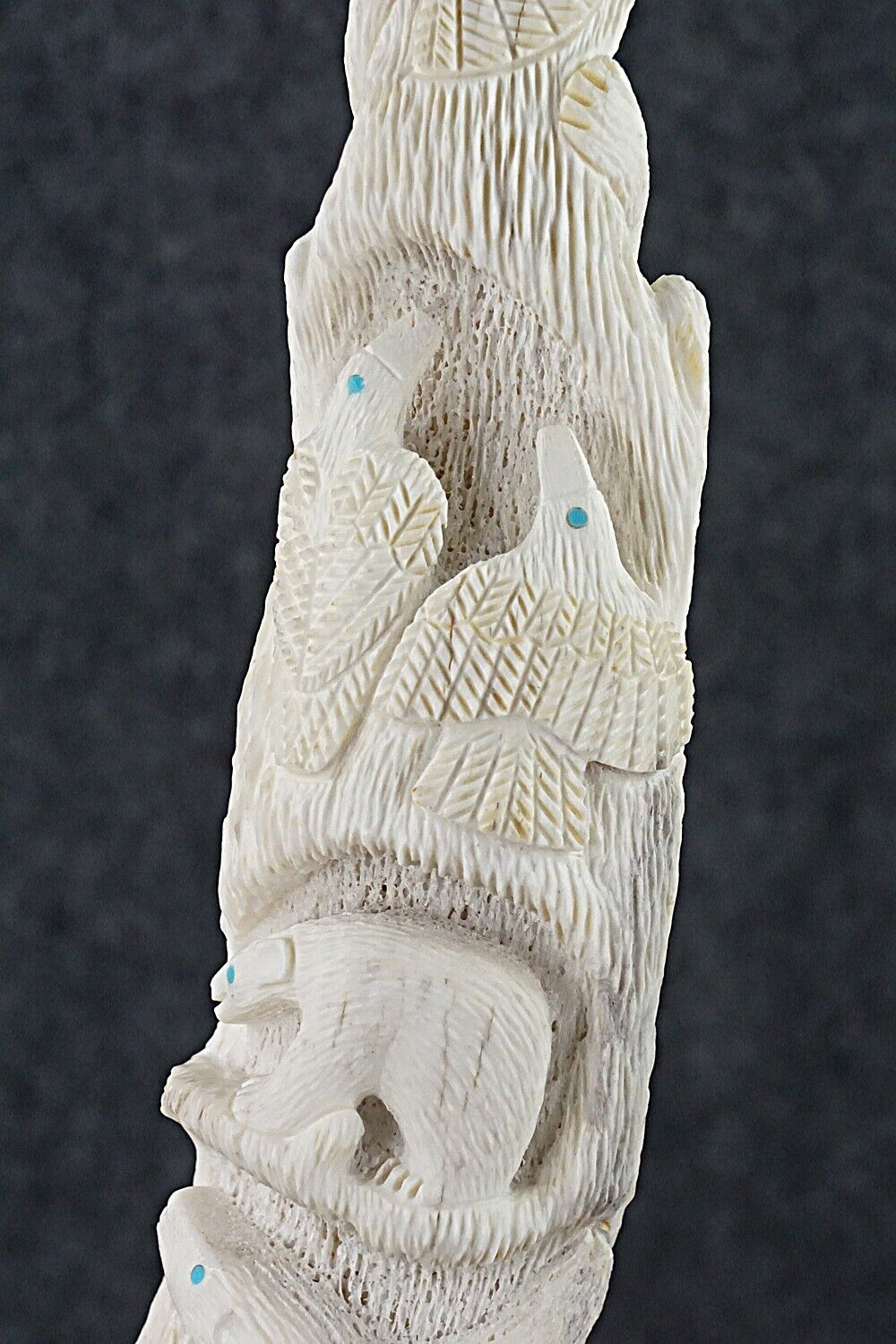 Bears & Eagles Zuni Fetish Carving - Destry Siutza
