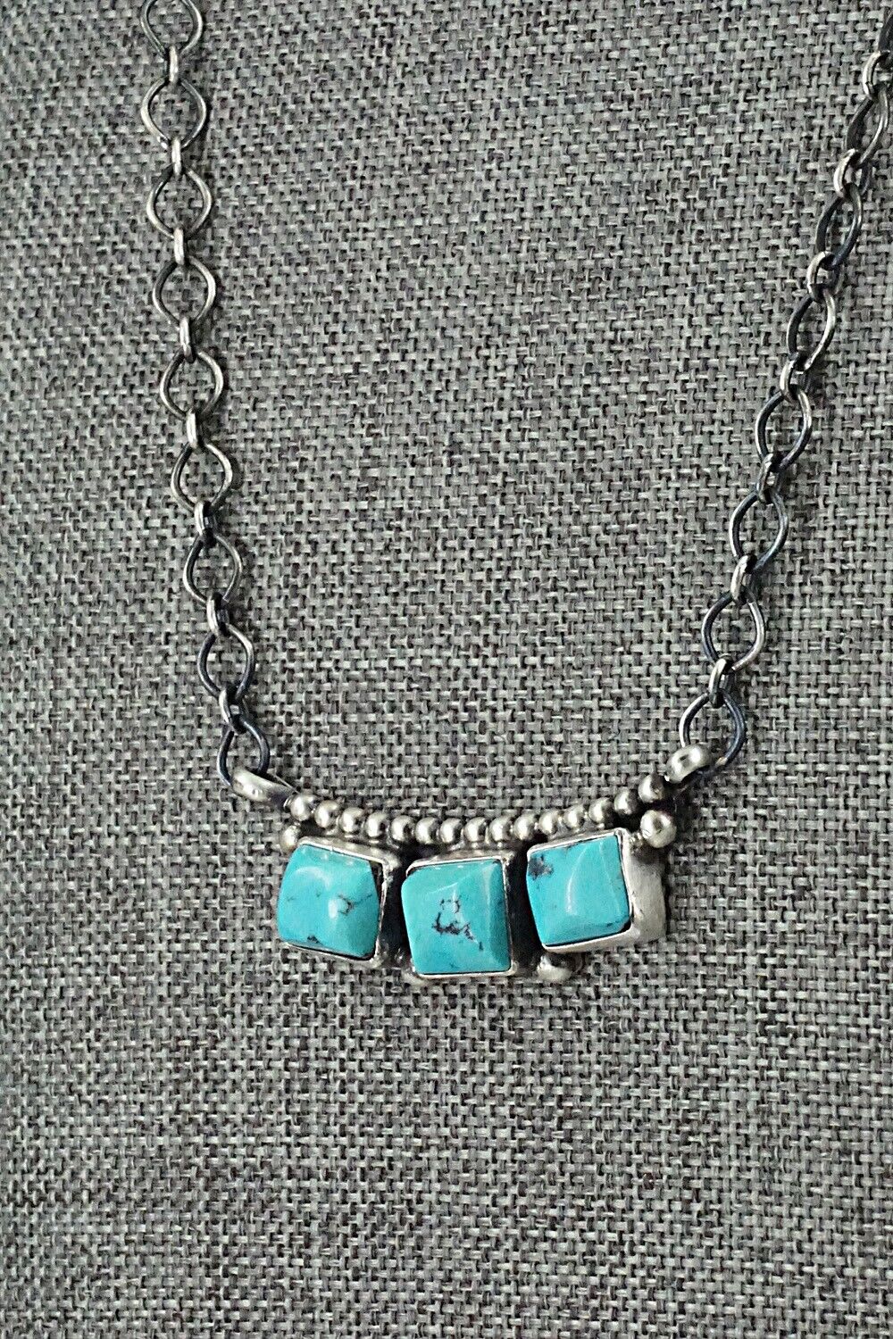 Turquoise & Sterling Silver Necklace - Darrin Livingston