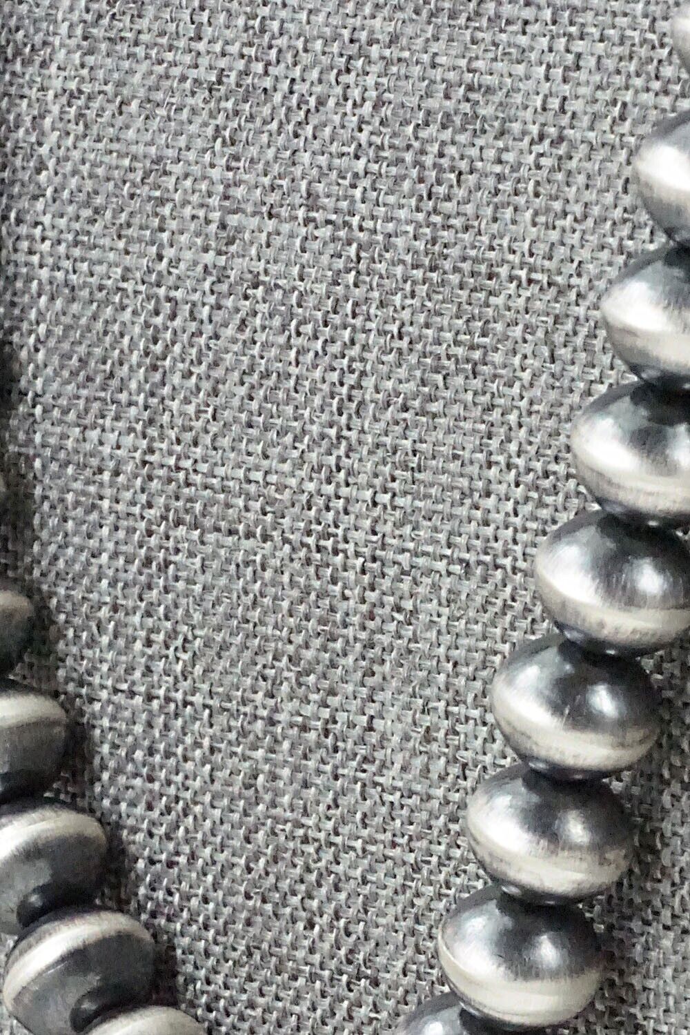 Sterling Silver Navajo Pearl Necklace 22" - Preston Haley