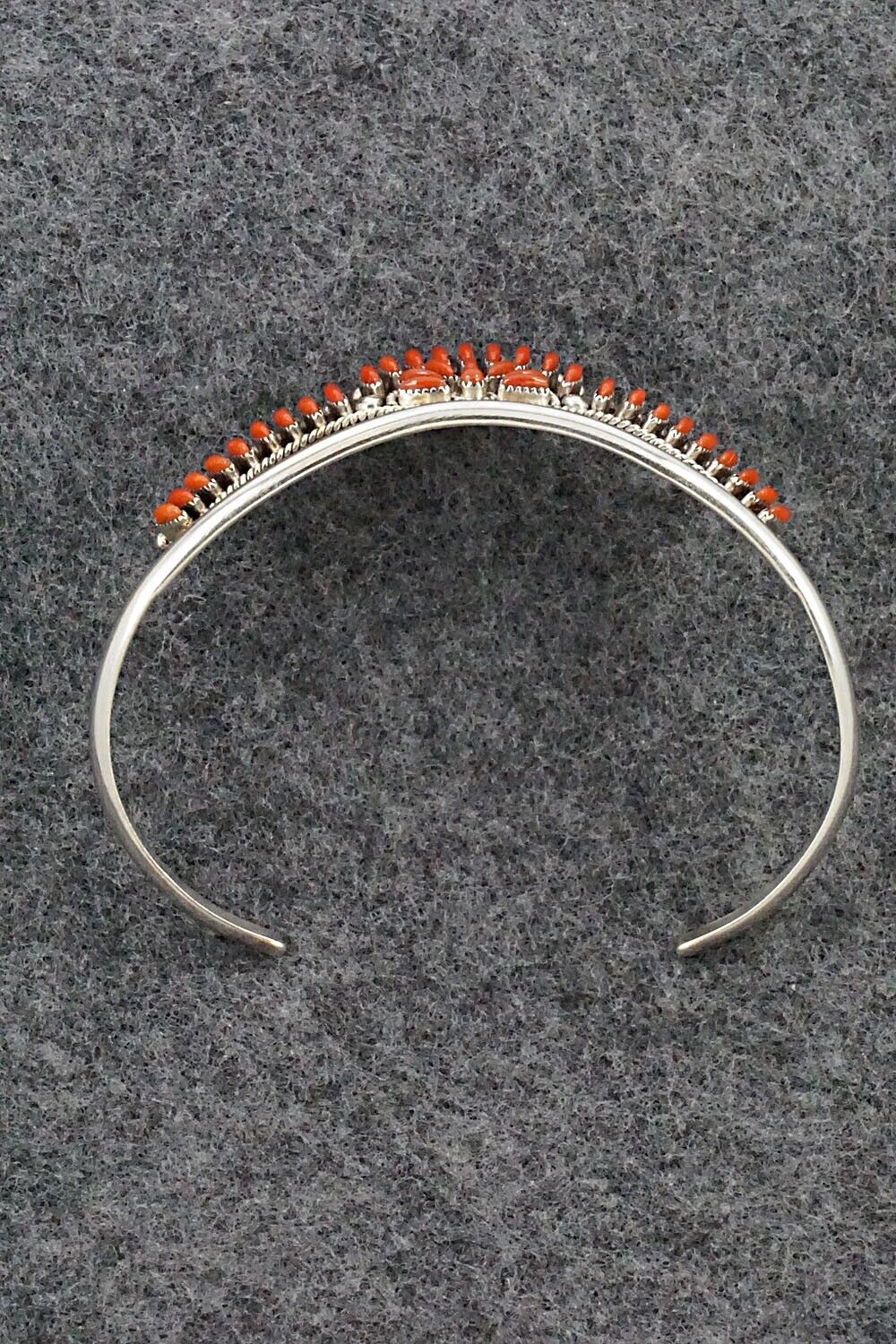 Coral & Sterling Silver Bracelet - Stewart Nakatewa