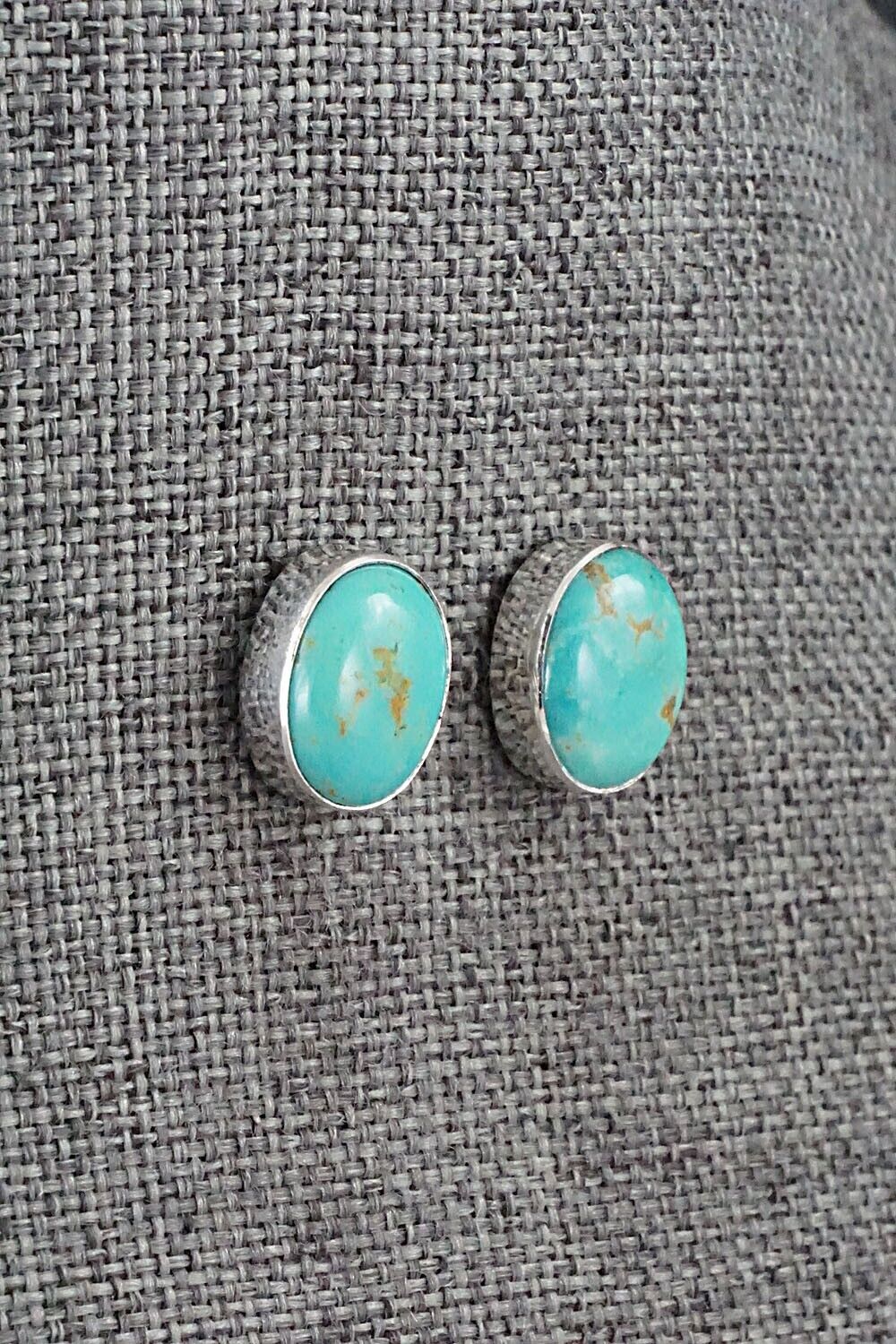 Turquoise & Sterling Silver Earrings - Marco Begaye