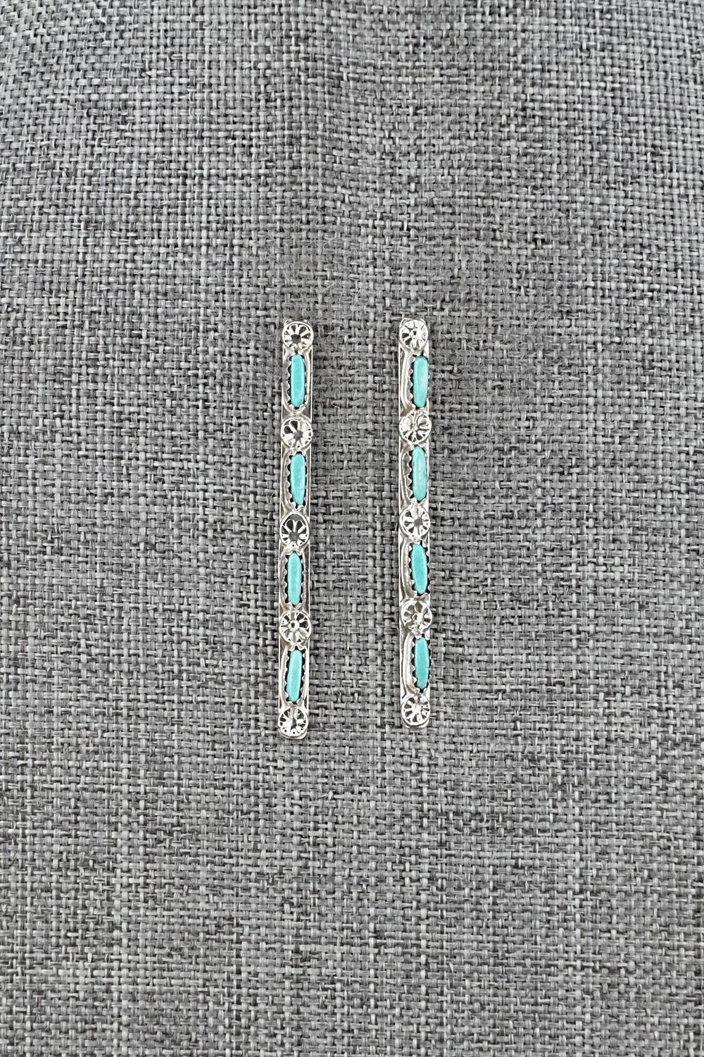 Turquoise & Sterling Silver Earrings - Murray Hannaweeka