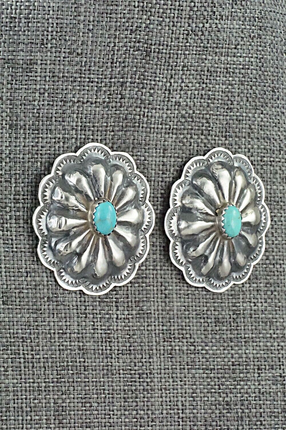 Turquoise & Sterling Silver Earrings - Rita Lee