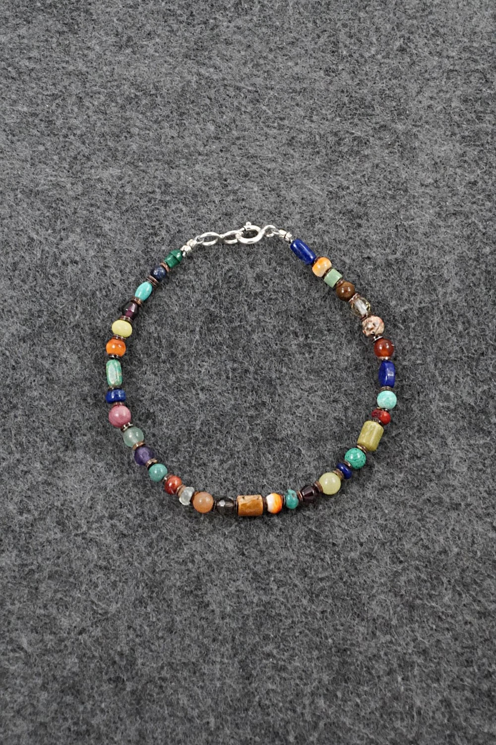 Multi-Stone & Sterling Silver Bracelet - Helen Tsosie