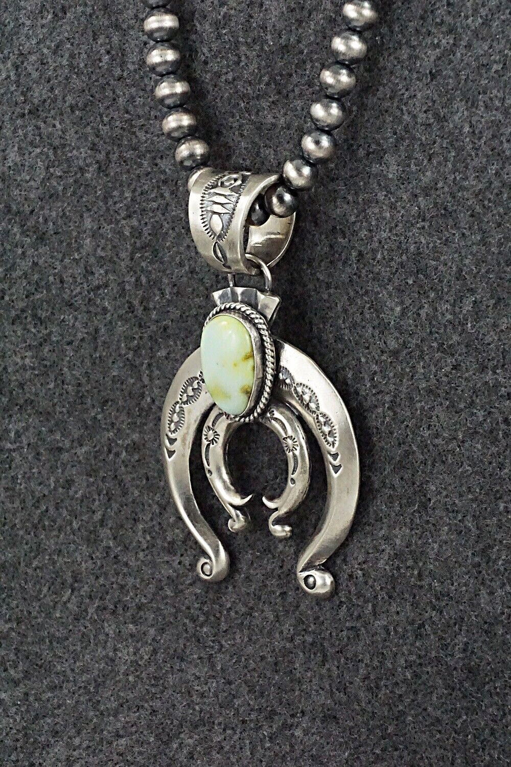 Variscite & Sterling Silver Necklace - Samuel Yellowhair