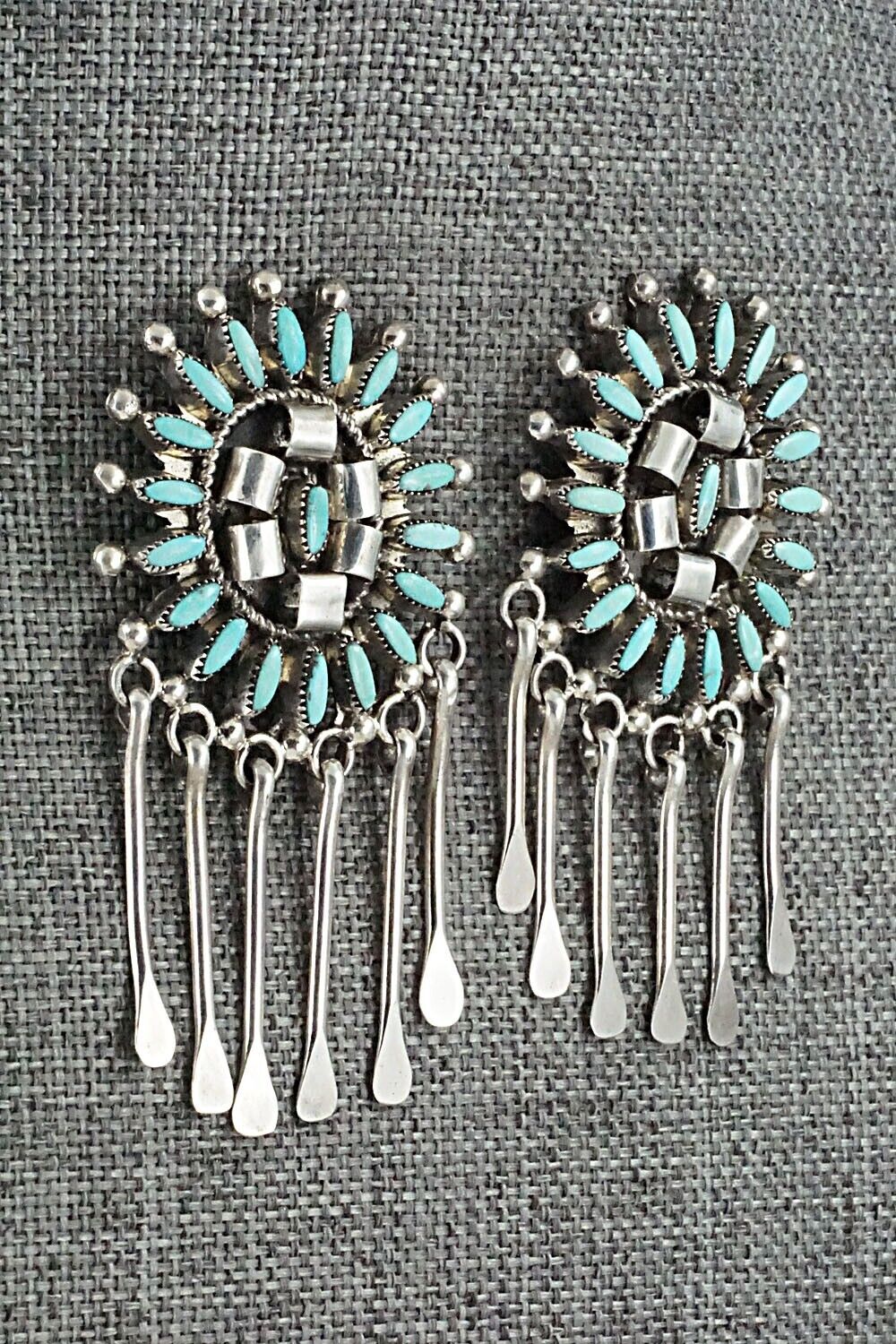 Turquoise & Sterling Silver Earrings - Amy Peynetsa