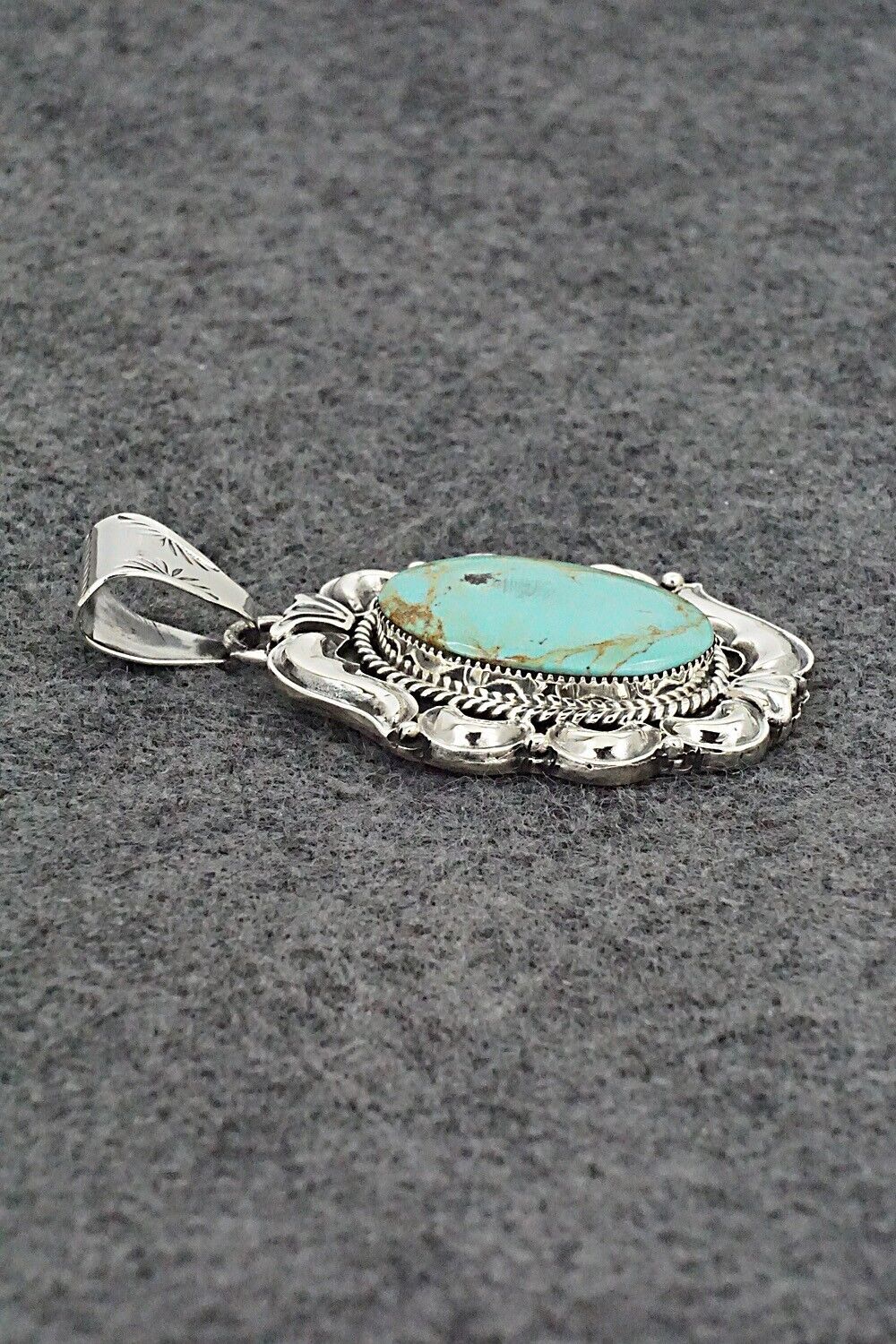 Turquoise & Sterling Silver Pendant - Harold Becenti