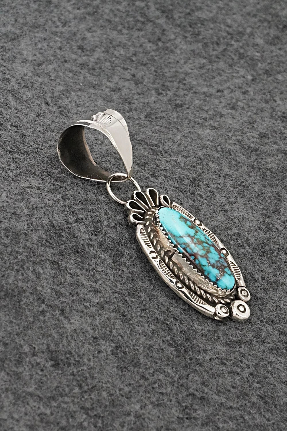 Turquoise & Sterling Silver Pendant - Phil Nez