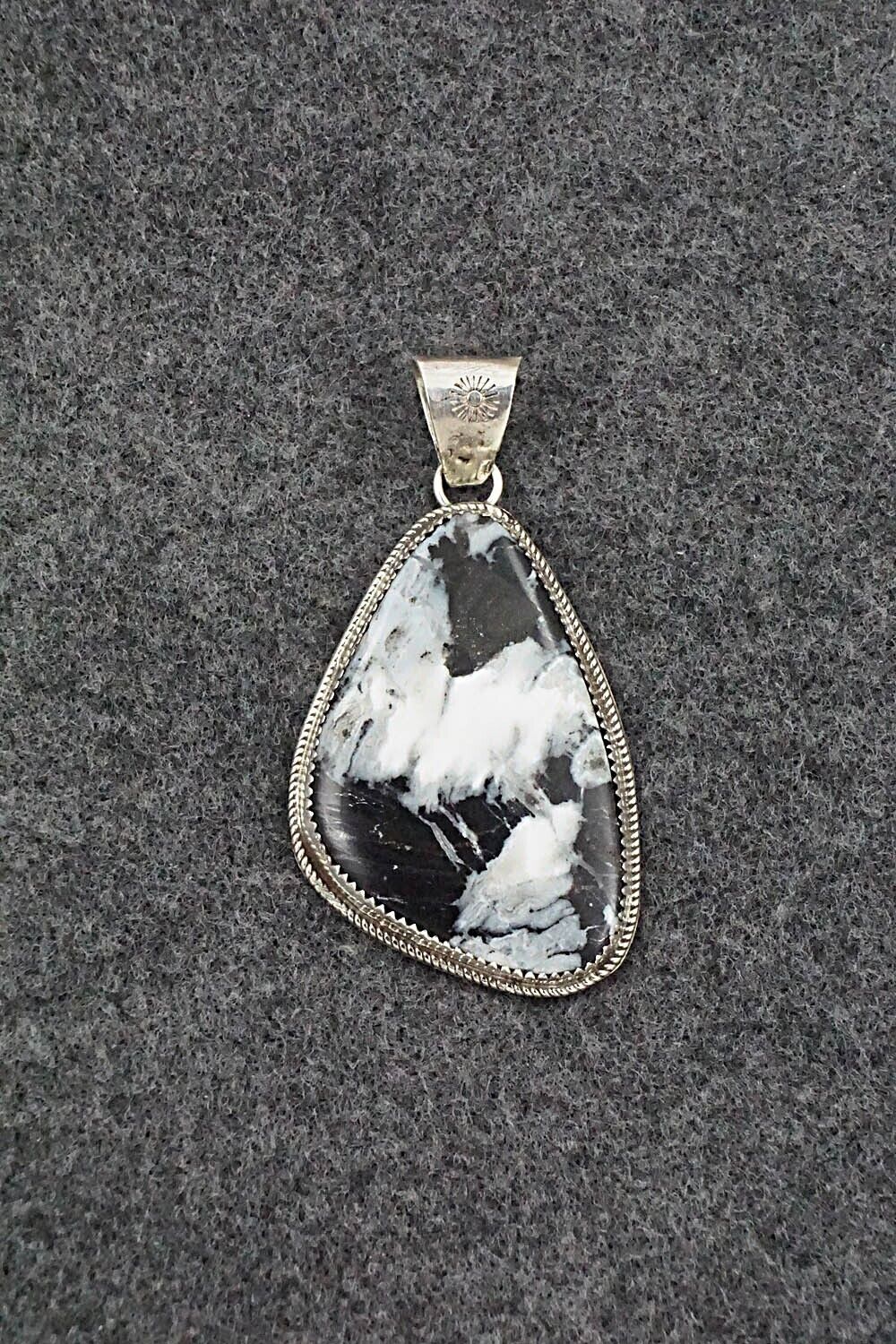 White Buffalo & Sterling Silver Pendant - Ernest Hawthorne