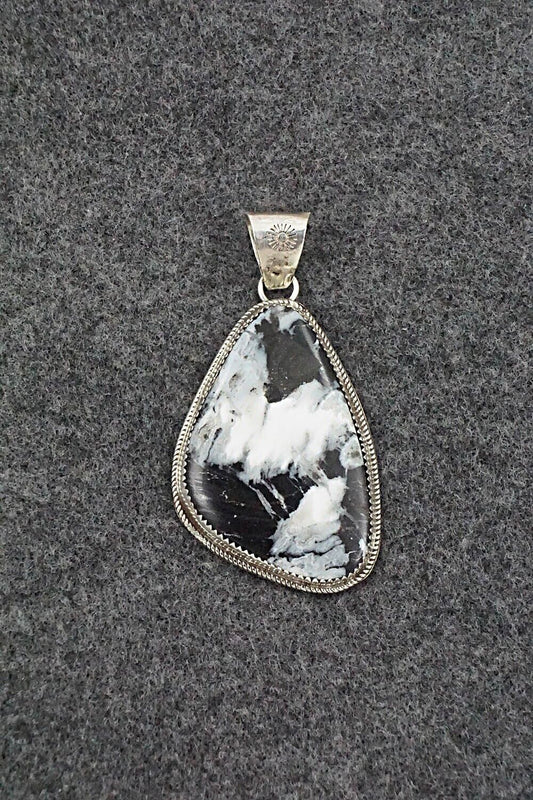White Buffalo & Sterling Silver Pendant - Ernest Hawthorne