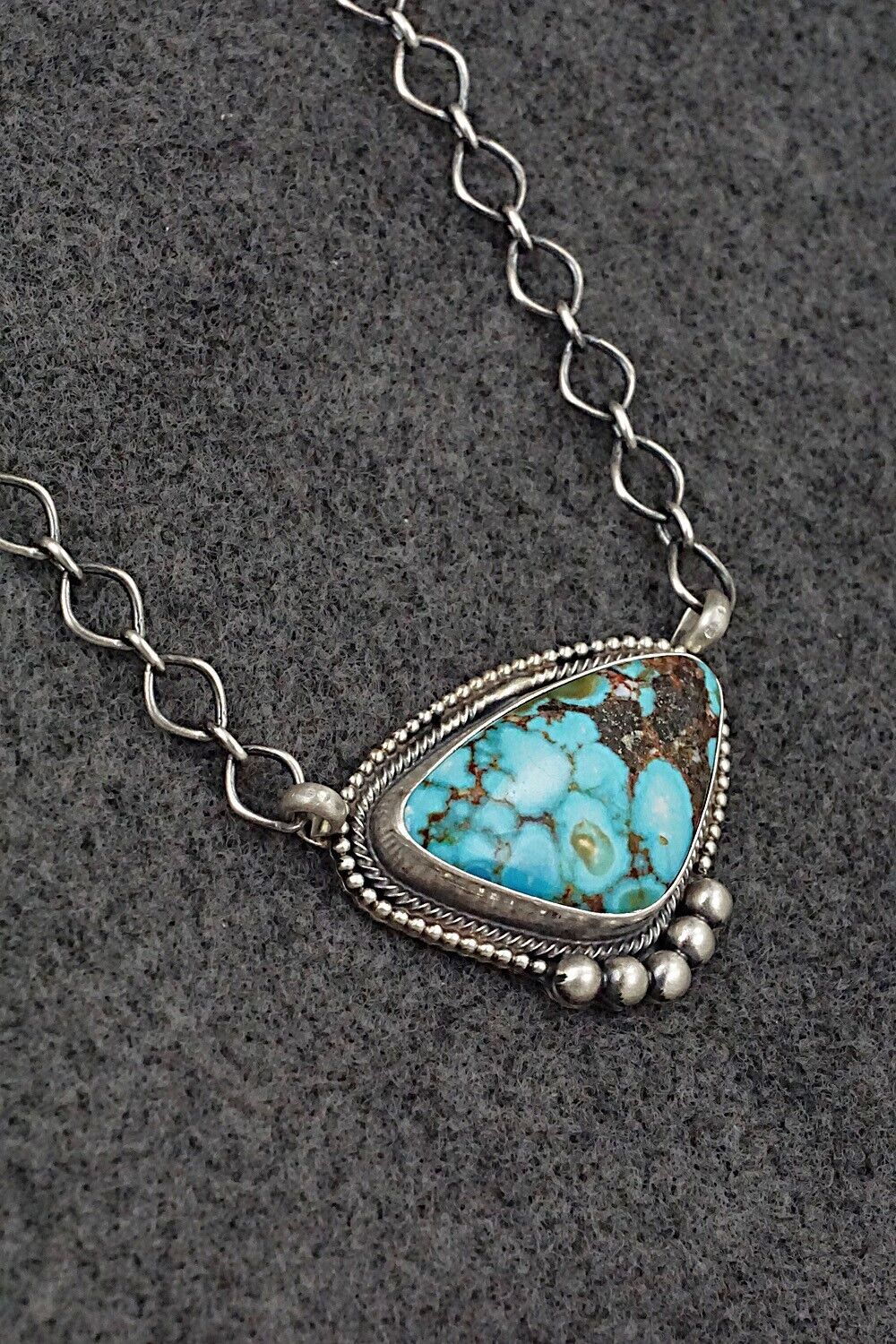 Turquoise & Sterling Silver Necklace - Kathleen Livingston