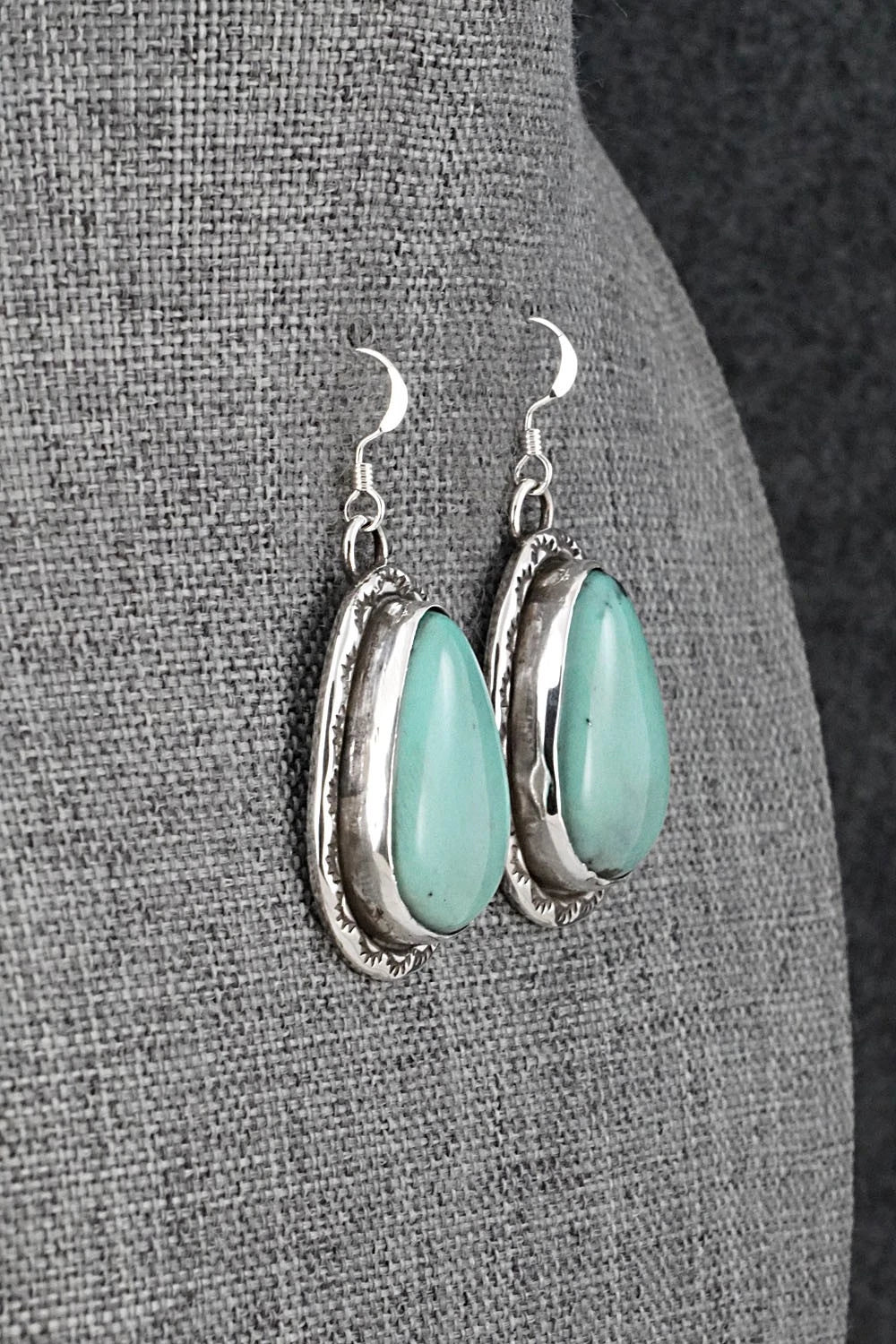 Turquoise & Sterling Silver Earrings - Danny Henio