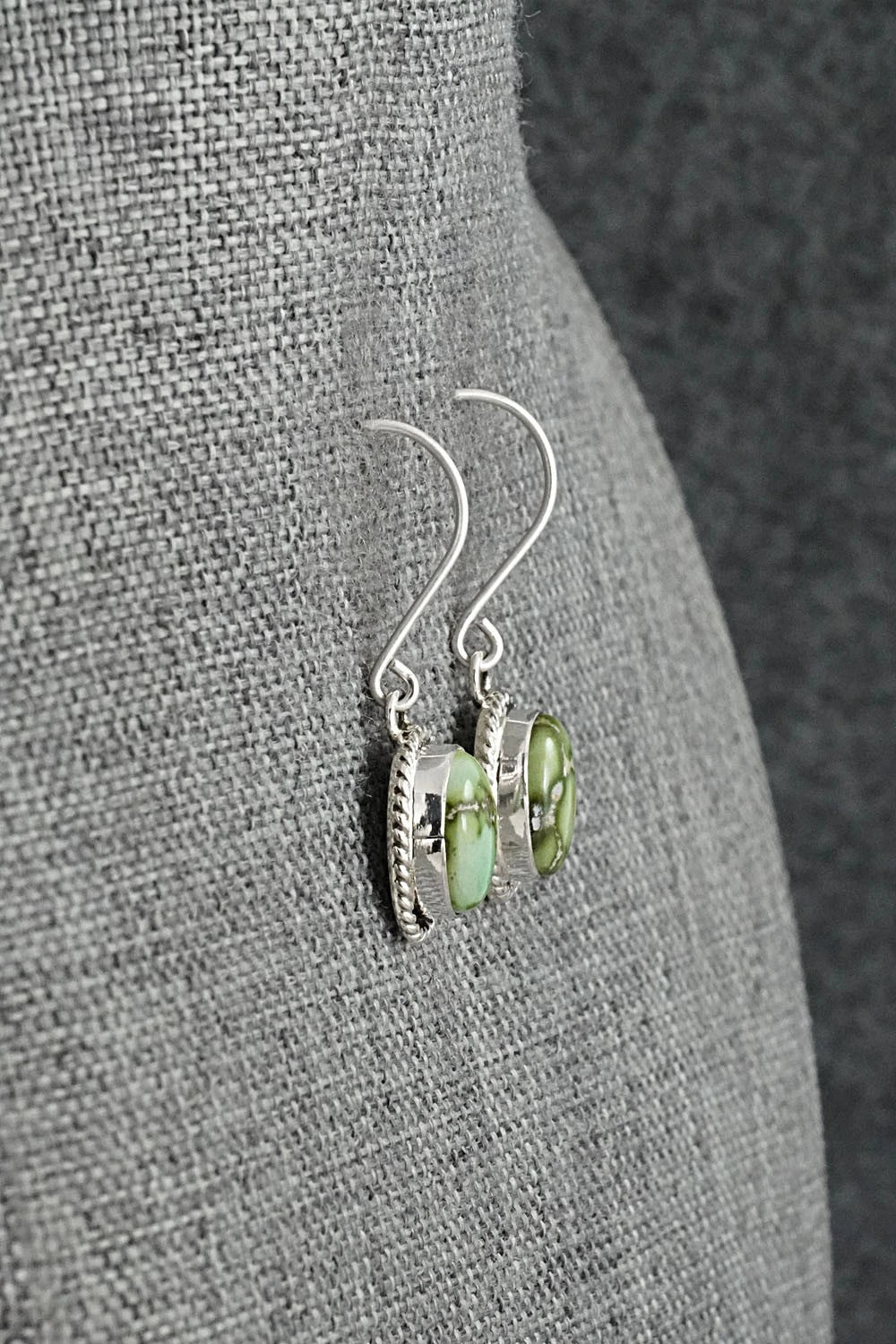 Turquoise & Sterling Silver Earrings - Eugene Gruber