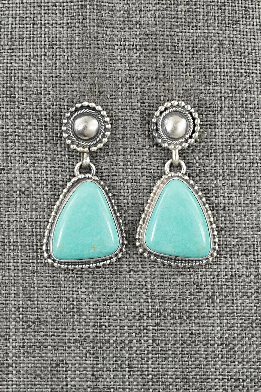 Turquoise & Sterling Silver Earrings - Darrin Livingston