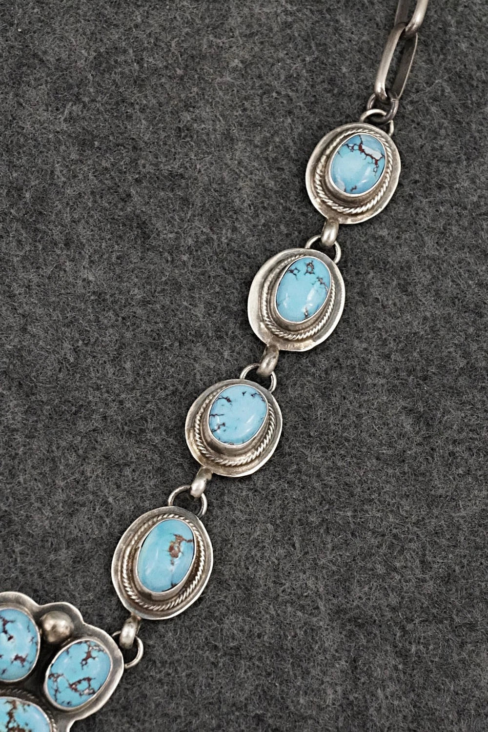 Turquoise & Sterling Silver Necklace and Earrings Set - Kathleen Livingston