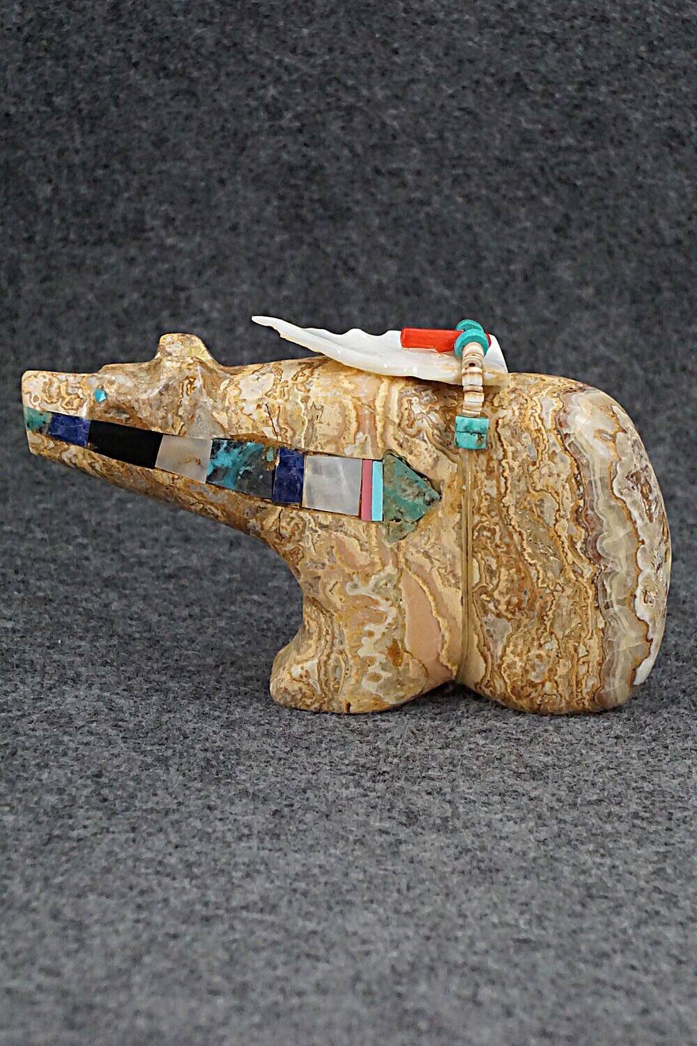 Bear Zuni Fetish Carving - Rodney Laiwakete