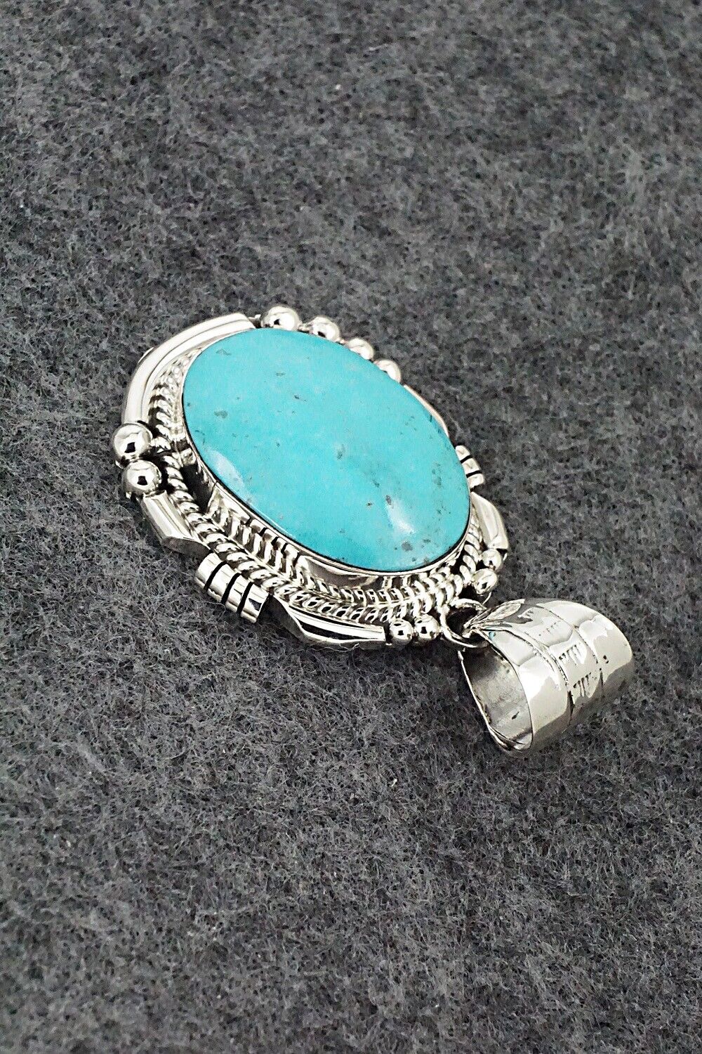 Turquoise & Sterling Silver Pendant - Charlene Yazzie