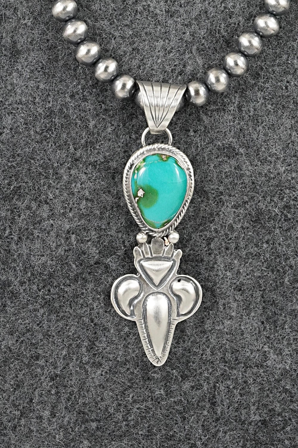 Turquoise & Sterling Silver Necklace - Gary Shorty