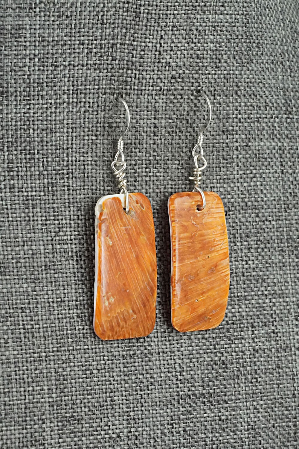 Spiny Oyster & Sterling Silver Earrings - Louise Joe