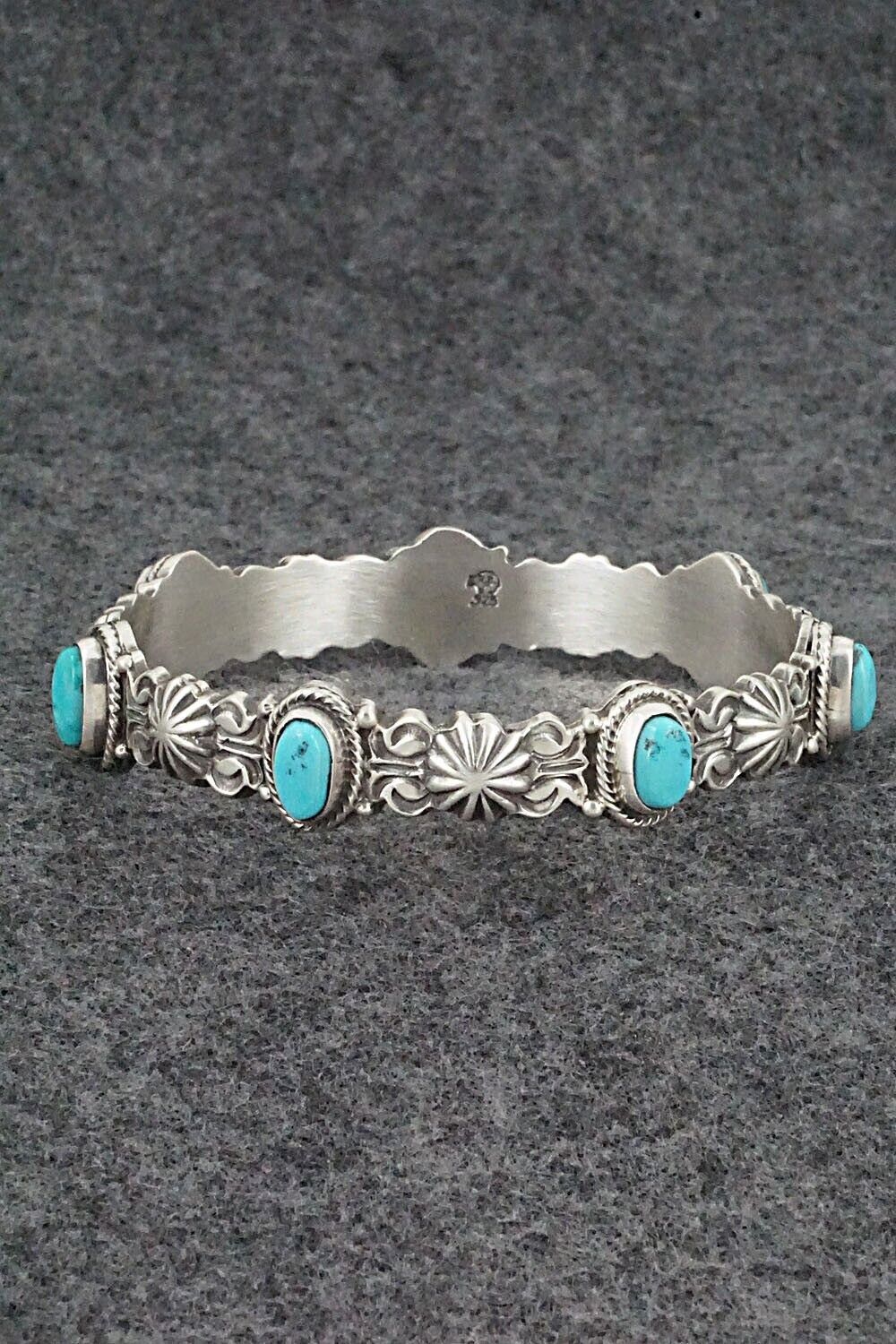 Turquoise & Sterling Silver Bangle Bracelet - Thomas Yazzie