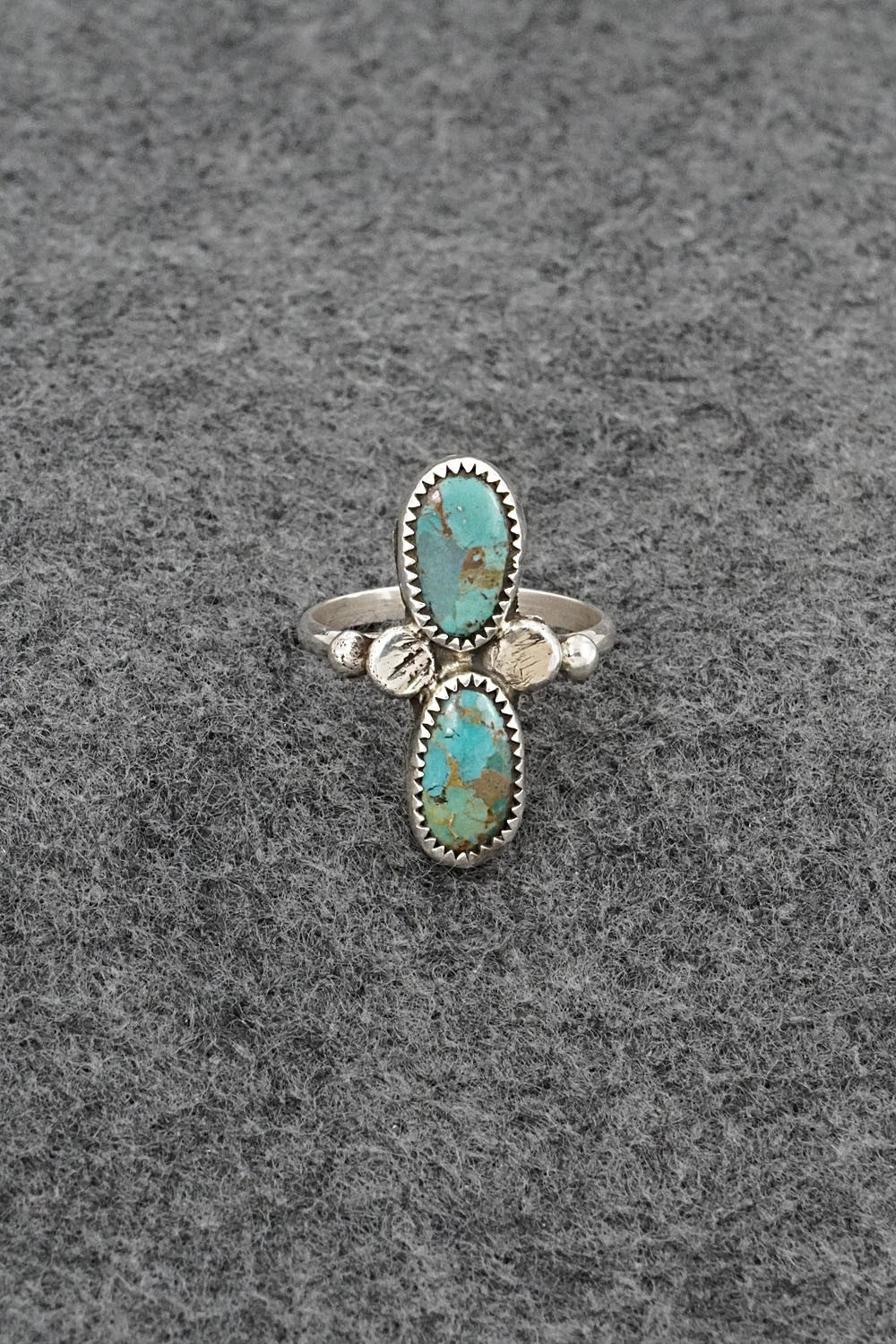 Turquoise & Sterling Silver Ring - Priscilla Reeder - Size 8