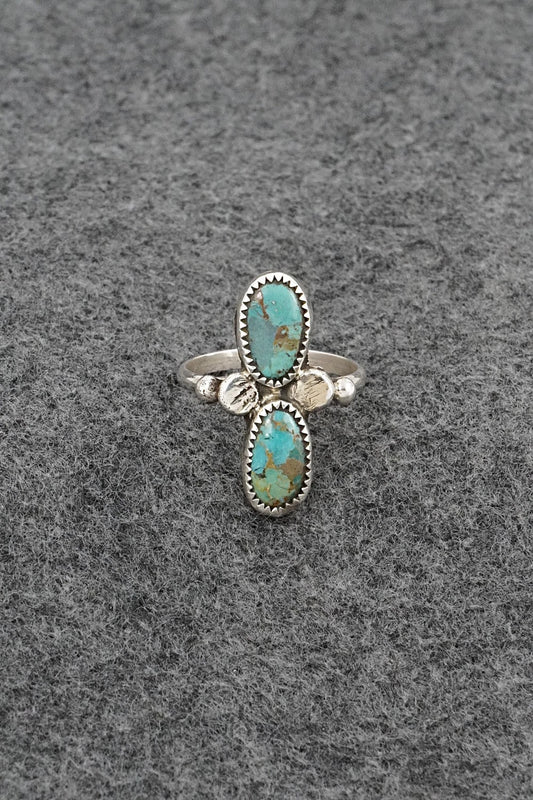 Turquoise & Sterling Silver Ring - Priscilla Reeder - Size 8