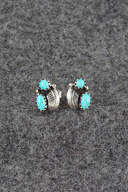 Turquoise & Sterling Silver Earrings - Betty Hawthorne
