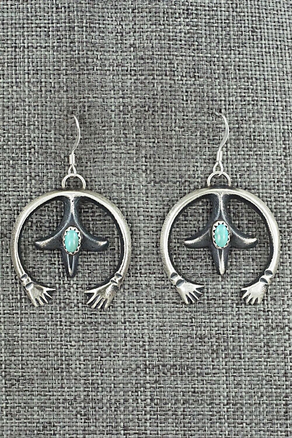 Turquoise & Sterling Silver Earrings - Martha Cayatiento