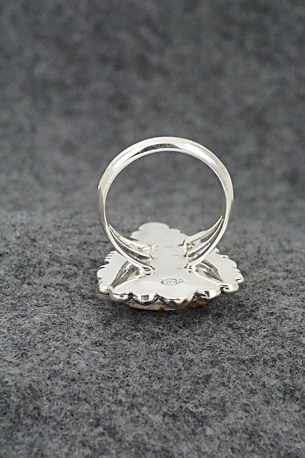 White Buffalo & Sterling Silver Ring - Daniel Benally - Size 8