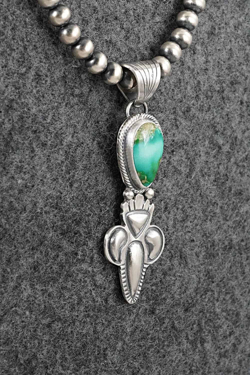 Turquoise & Sterling Silver Necklace - Gary Shorty