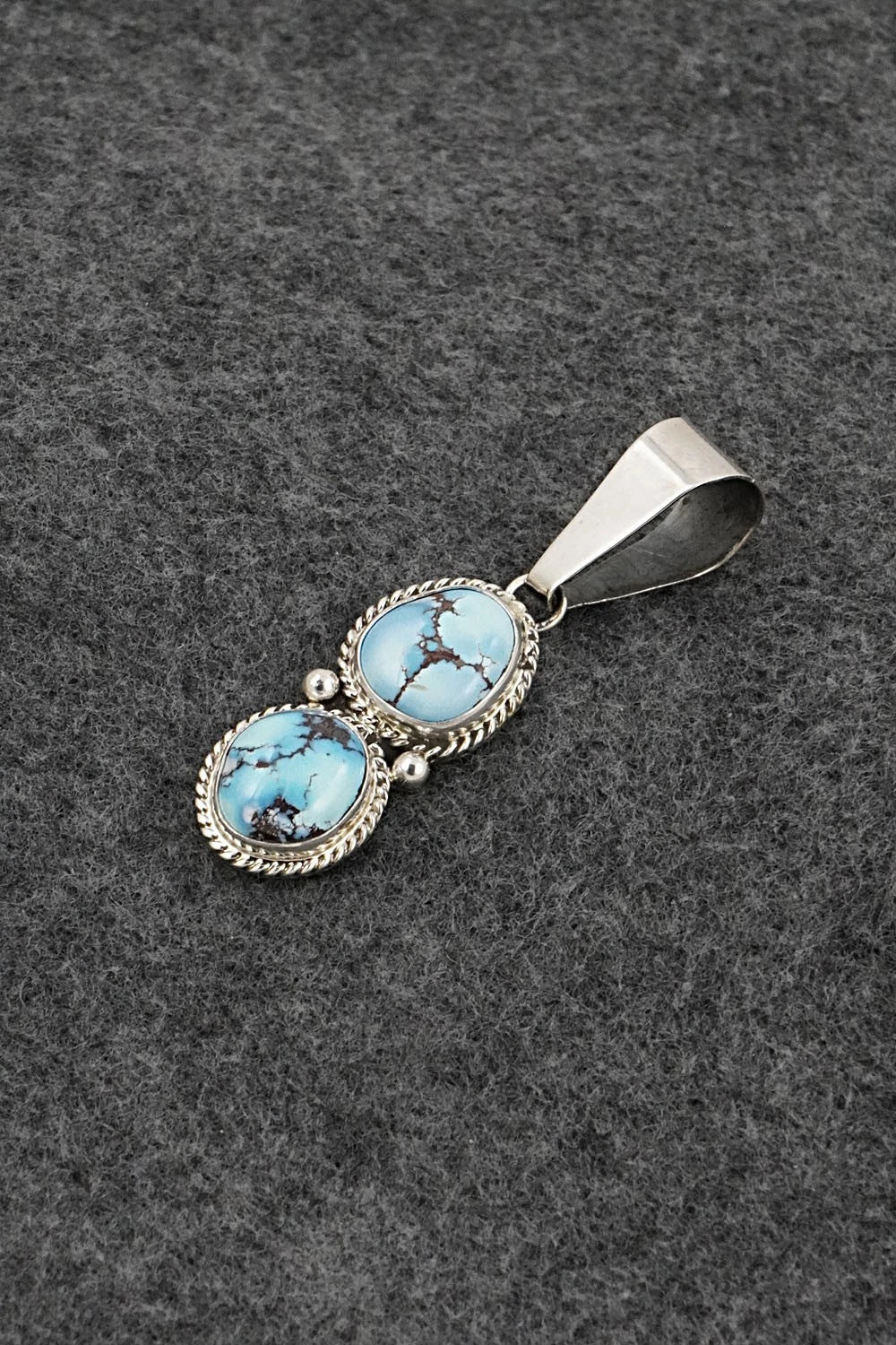 Turquoise & Sterling Silver Pendant - Eugene Gruber