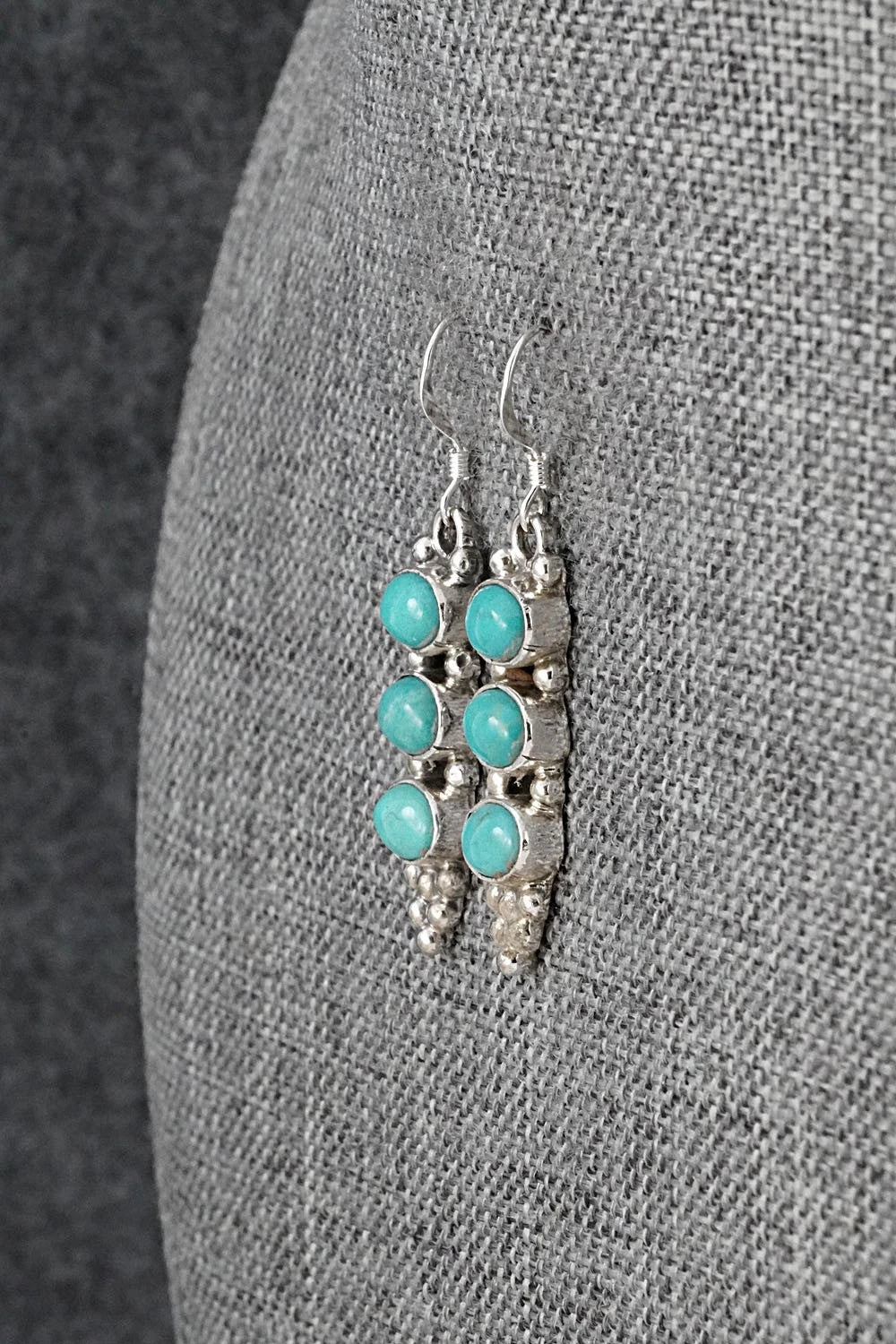Turquoise & Sterling Silver Earrings - Gary Shorty