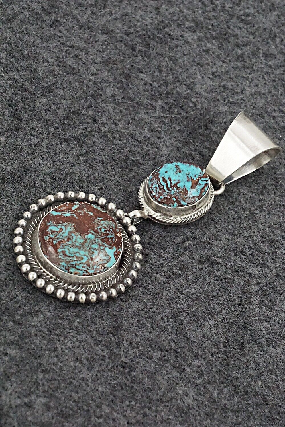 Turquoise & Sterling Silver Pendant - Darrin Livingston