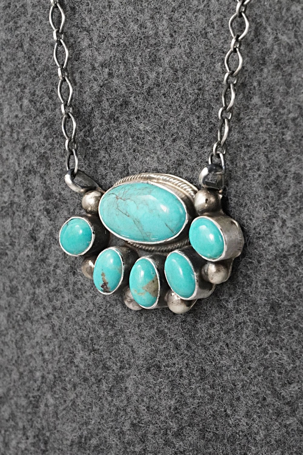 Turquoise & Sterling Silver Necklace - Kathleen Livingston