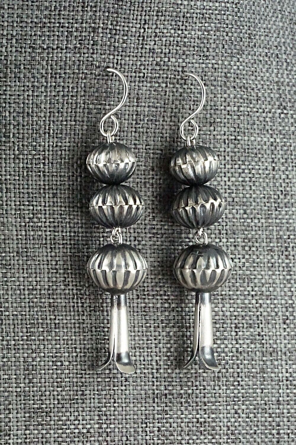 Sterling Silver Navajo Pearl Earrings - Tonisha Haley